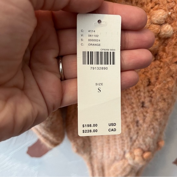 NWT Anthropologie Bauble V-Neck Sweater size S - Picture 10 of 12